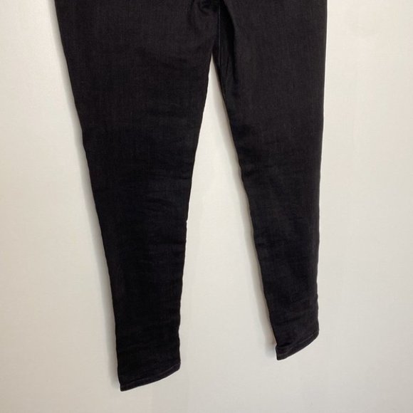 American Eagle Women Black Denim Highest Rise Skinny Jegging Jeans Size 10 Short - Picture 7 of 11